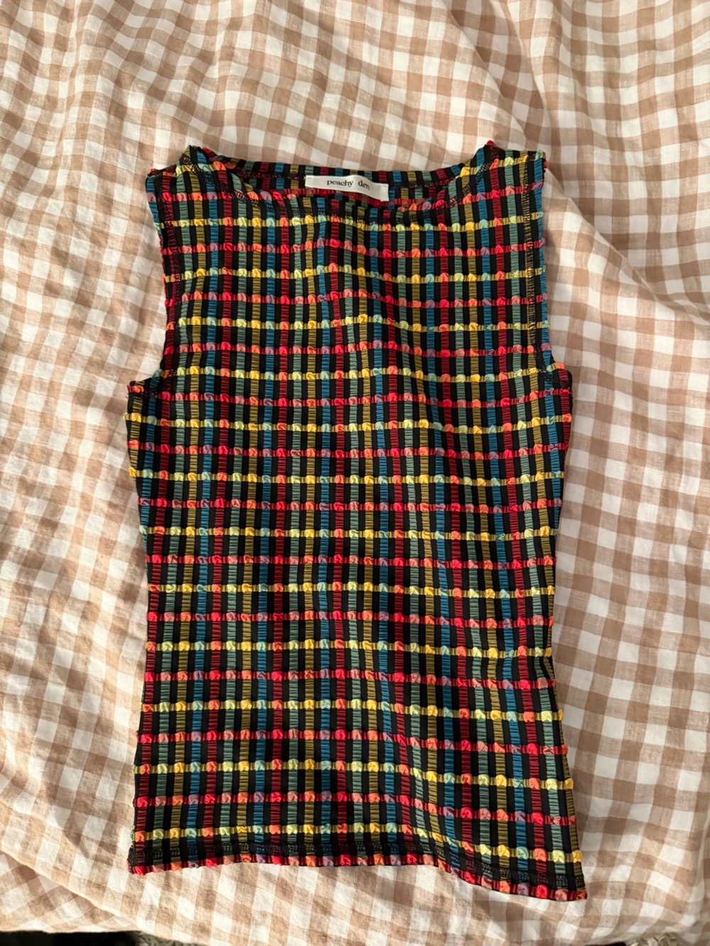 Peachy Den patterned tank top